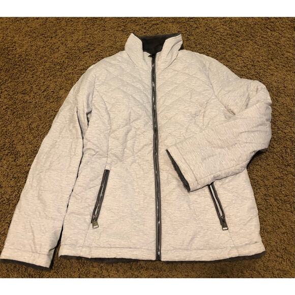 Free country gray fleece lined winter jacket women's size medium - Picture 1 of 6